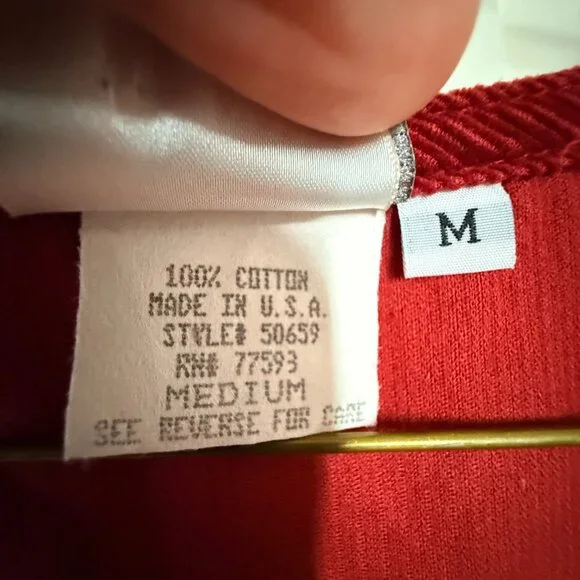 MATCH USA MAXI Brick/Rust/Red/Orange Vintage Corduroy Dress (Women's M) - Picture 2 of 5